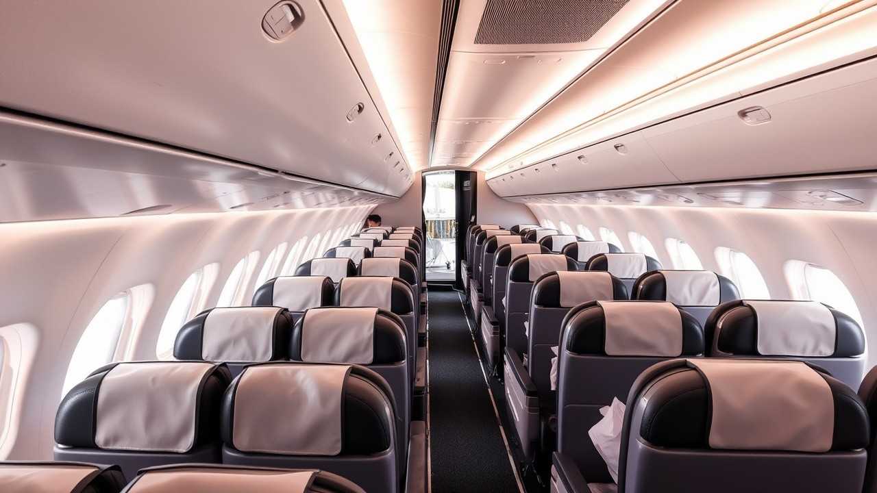 A travel agent sits at a desk with a laptop, looking at flight options.