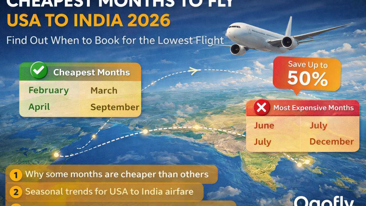 Cheapest Months to Fly USA to India 2026